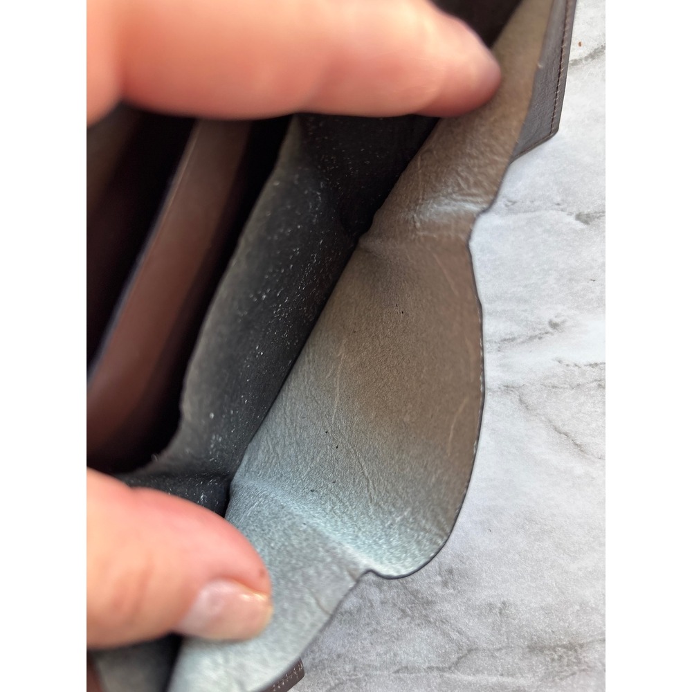 Vintage Real Crocodile Trifold Wallet Womens Small Brown Excellent Made in Italy - Picture 6 of 11